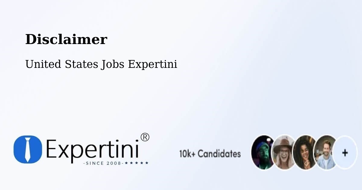 Disclaimer – Garner - United States Jobs Expertini